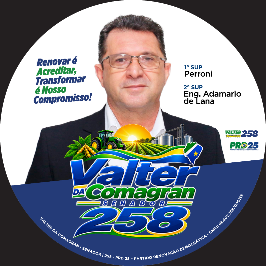 Valter da Comagran 258, candidato a senador por Mato Grosso do Sul